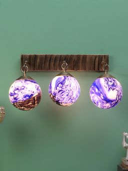 MFD HOME FURNISHING - Antique Solid Design Wall Lamp Blue