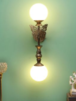 MFD HOME FURNISHING - Butterfly Antique Double Wall Lamp Mf
