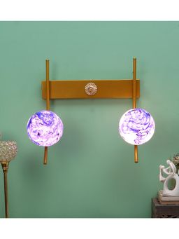 MFD HOME FURNISHING - Hockey Design Double Wall Lamp Gold Blue