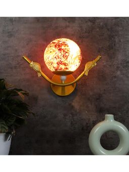 MFD HOME FURNISHING - Bird Vintage Wall Lamp Gold Red
