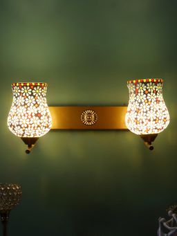 MFD HOME FURNISHING - L Bend Double Vintage Look Wall Lamp For Home A