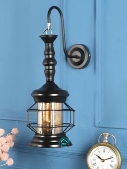 MFD HOME FURNISHING - Muziris Black Iron Wall Sconces