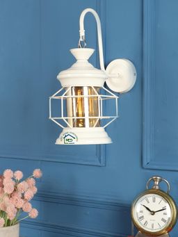 MFD HOME FURNISHING - Muziris White Iron Wall Sconces