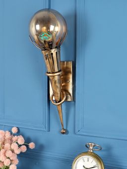 MFD HOME FURNISHING - Mughal Mashal Style Antique Hand Crafted Wall Lamp