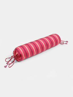 Ritu Kumar - Home Ikkat Pink 1 Piece Bolster and 1 Piece Filler (60.96 x 17.78 cm)