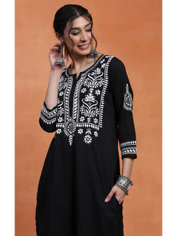 House of Chikankari - Chikankari Woven Kurta Set