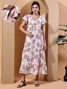Moms Maternity - Floral Cotton Maternity Maxi Dress