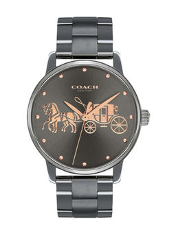 Coach - Grand Qtz Basic Grey Round Dial Women Watch (14502924) (M)