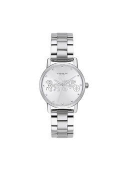 Coach - Grand Qtz Basic Silver White Round Dial Women Watch (14502975) (M)
