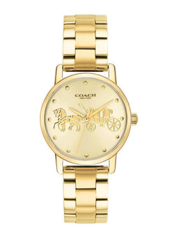 Coach - Grand Qtz Basic Gold Round Dial Women Watch (14502976) (M)