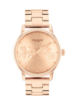 Coach - Grand Qtz Basic Rose Gold Round Dial Women Watch (14503076) (M)