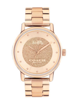 Coach - Grand Qtz Basic Rose Gold Round Dial Women Watch (14503492) (M)
