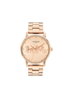 Coach - Grand Qtz Basic Carnation Rose Gold Round Dial Women Watch (14503740) (M)