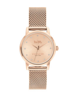 Coach - Grand Qtz Basic Rose Gold Round Dial Women Watch (14503745) (M)