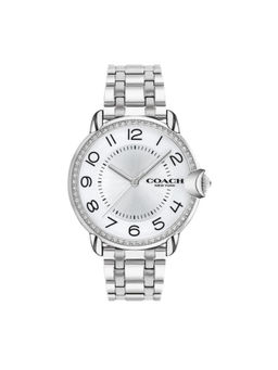 Coach - Arden Qtz Basic Silver White Round Dial Women Watch (14503808) (M)