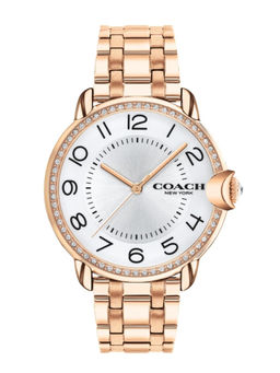 Coach - Arden Qtz Basic Silver White Round Dial Women Watch (14503809) (M)
