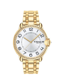 Coach - Arden Qtz Basic Silver White Round Dial Women Watch (14503810) (M)