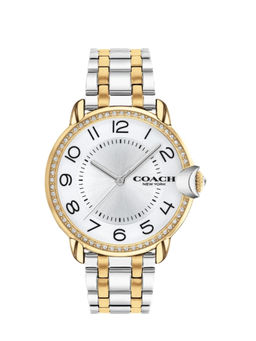Coach - Arden Qtz Basic Silver White Round Dial Women Watch (14503811) (M)