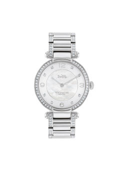 Coach - Cary Qtz Basic Silver Mother Of Pearl Round Dial Women Watch (14503830) (M)