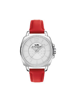 Coach - Boyfriend Qtz Basic Silver White Tonneau Dial Women Watch (14503855) (M)