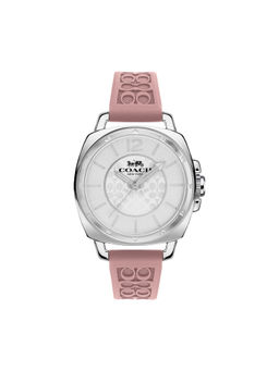 Coach - Boyfriend Qtz Basic Silver White Tonneau Dial Women Watch (14503876) (M)