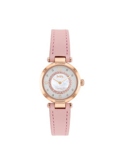 Coach - Cary Qtz Basic Silver Mother Of Pearl Round Dial Women Watch (14503896) (M)