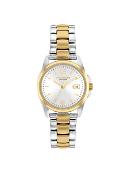 Coach - Greyson Qtz Basic Calendar Silver White Round Dial Women Watch (14503909) (M)