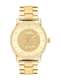 Coach - Grand Qtz Basic Gold Round Dial Women Watch (14503942) (M)