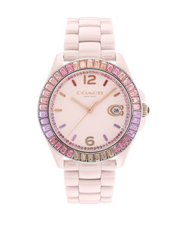 Coach - Greyson Qtz Basic Calendar Blush Pink Round Dial Women Watch (14504020) (M)