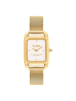 Coach - Cadie Qtz Basic Silver White Rectangle Dial Women Watch (14504033) (M)