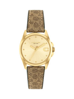 Coach - Greyson Qtz Basic Champagne Gold Round Dial Women Watch (14504107) (M)