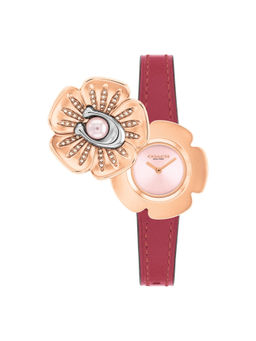 Coach - Tearose Qtz Basic Slim Light Pink Flower Dial Women Watch (14504150) (M)