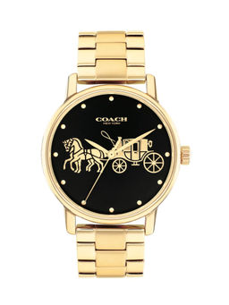 Coach - Grand Qtz Basic Black Round Dial Women Watch (14504174) (M)