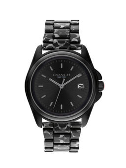 Coach - Greyson Qtz Basic Calendar Black Sunray Round Dial Women Watch (14504186) (M)