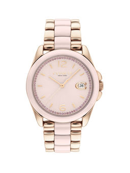Coach - Greyson Qtz Basic Calendar Blush Pink Round Dial Women Watch (14504188) (M)
