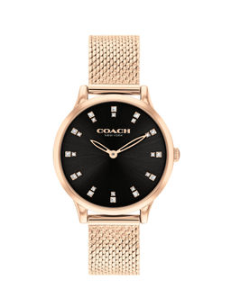 Coach - Chelsea Qtz Basic Slim Black Round Dial Women Watch (14504217) (M)