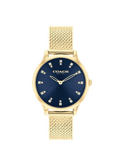 Coach - Chelsea Qtz Basic Slim Navy Blue Round Dial Women Watch (14504218) (M)