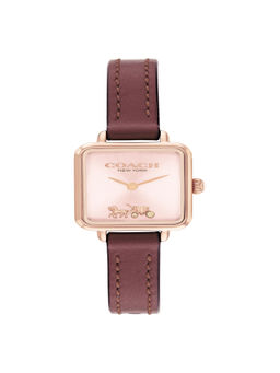 Coach - Cass Qtz Basic Slim Light Pink Square Dial Women Watch (14504229) (M)