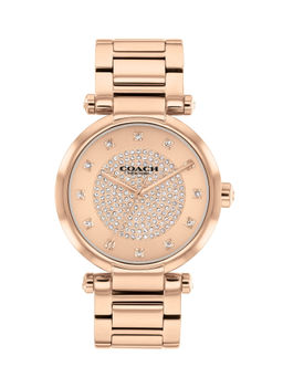 Coach - Cary Qtz Basic Carnation Rose Gold Round Dial Women Watch (14504254) (M)