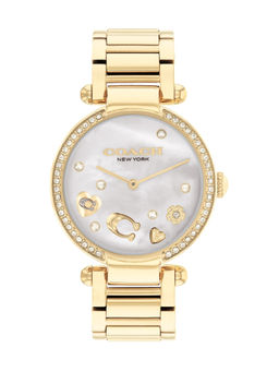 Coach - Cary Qtz Basic Silver Mother Of Pearl Round Dial Women Watch (14504265) (M)