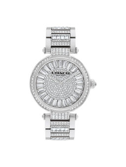 Coach - Cary Qtz Basic Silver Round Dial Women Watch (14504267) (M)