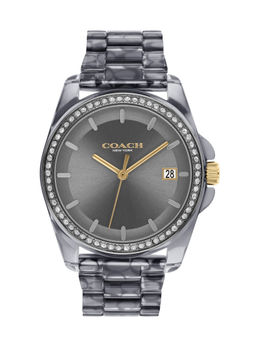 Coach - Greyson Qtz Basic Calendar Grey Round Dial Women Watch (14504273) (M)