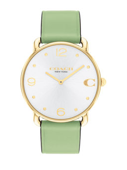 Coach - Elliot Qtz Basic Silver White Round Dial Women Watch (14504287) (M)