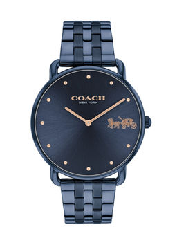 Coach - Elliot Qtz Basic Navy Blue Round Dial Women Watch (14504297) (M)