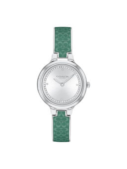Coach - Chelsea Qtz Basic Slim Silver White Round Dial Women Watch (14504329) (M)