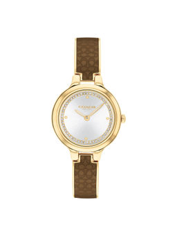 Coach - Chelsea Qtz Basic Slim Silver White Round Dial Women Watch (14504330) (M)