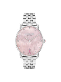 Coach - Elliot Qtz Basic Pink Mother Of Pearl Round Dial Women Watch (14504372) (M)