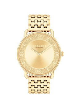 Coach - Elliot Qtz Basic Gold Round Dial Women Watch (14504374) (M)