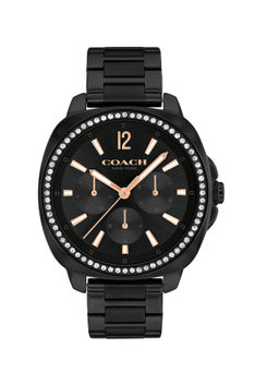 Coach - Kitt Qtz Multifunction Black Tonneau Dial Women Watch (14504396) (M)