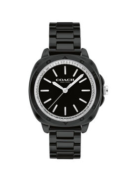 Coach - Kitt Qtz Basic Black Tonneau Dial Women Watch (14504406) (M)